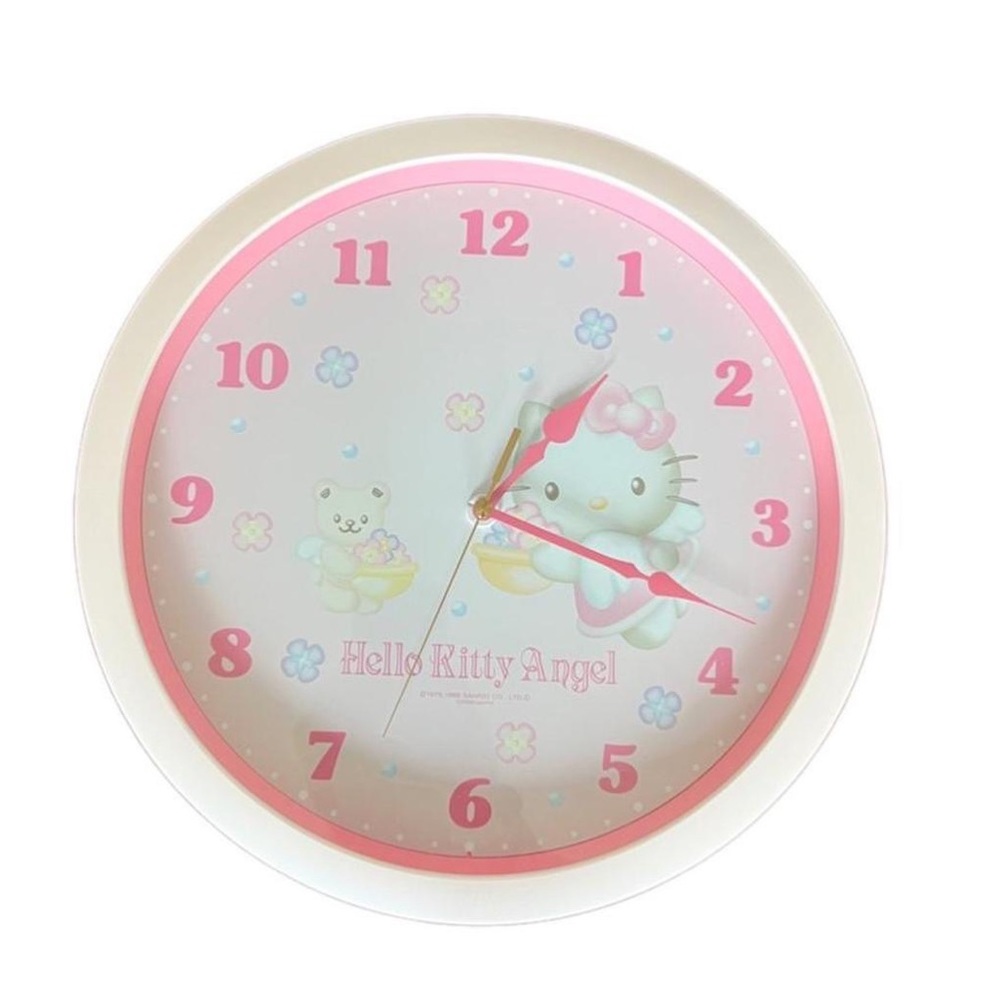 Angel hello kitty wall clock